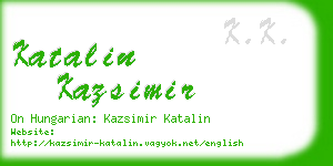 katalin kazsimir business card